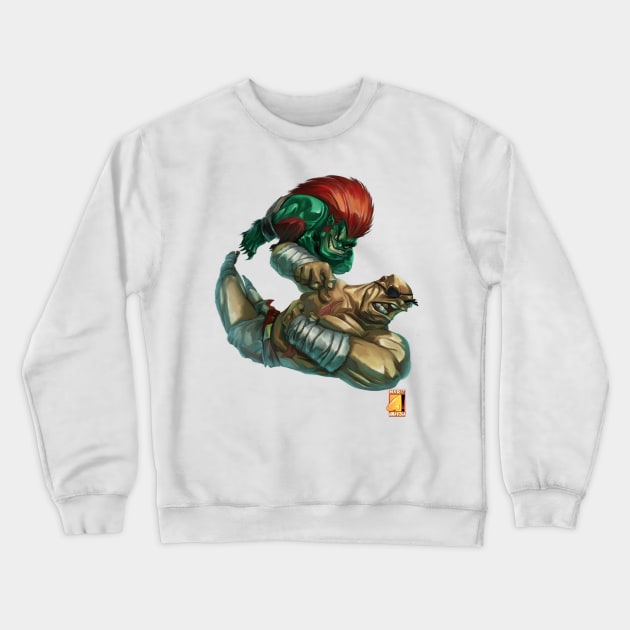 blanka and sagat Crewneck Sweatshirt by Narizamavizca